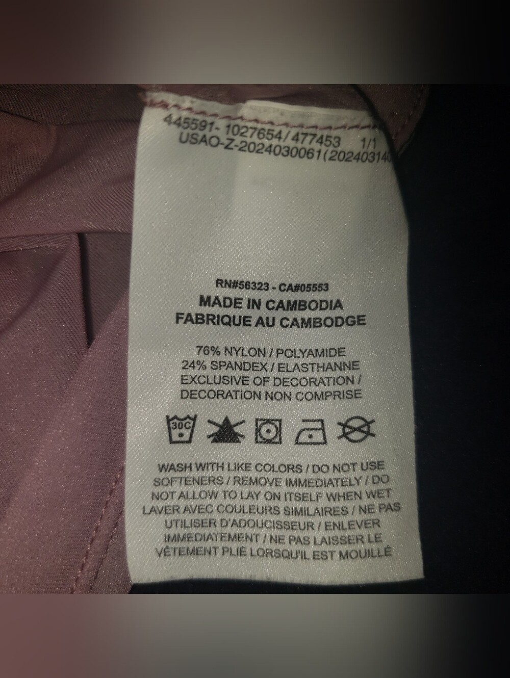 Nike Plush Lilac Crop Stretch Fitted Long Sleeve Thumb Hole Top - Picture 8 of 8